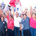 Osmar Filho e Weverton participam de caminhada em São Luís